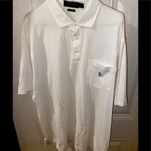 White polo collar shirt .